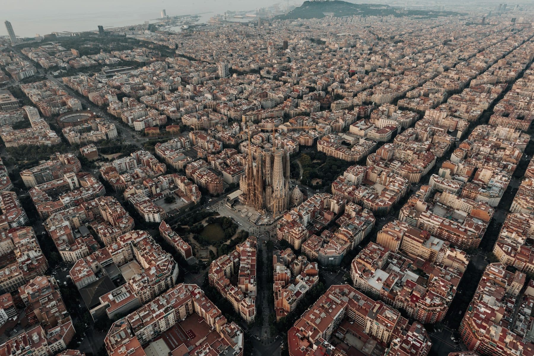Vista aérea del Eixample de Barcelona